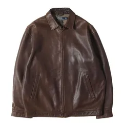 POLO Ralph Lauren ポロ ラルフローレン ジャケット ブラウン サイズ:L | ライナー グレンチェック柄 ラムスキンレザー スイングトップ ジャケット | アウター ブルゾン 上着【メンズ】【中古】