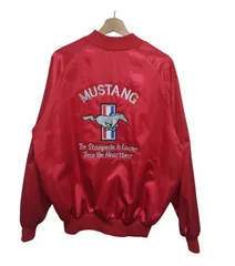 80s USA製 Westark  MUSTANG ナイロンサテン スタジャンのサムネイル