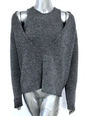 早い者勝ちです！【 2点セット！】エストネーション ESTNATION 高級 カシミヤ100% アンサンブル ニット グレー セーター 重ね着 2A48