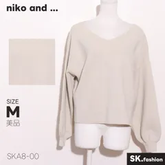 美品 niko and ... トップス ニット　長袖　vネック　スリット　ボリューム袖