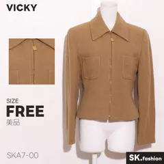 美品 VICKY アウター ジャケット　ポケット付き　フロントファスナー　日本製　シンプルのサムネイル