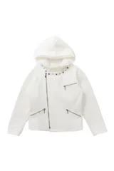 KARMAN｜STUDDED OFFSET ZIP HOODIE