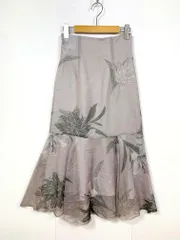 Rirandture リランドチュール 82236280 定価18700円 大花マーメイド スカート size0/グレー ■■レディース