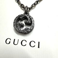 美品】GUCCI☆グッチ アラベスク WGロゴ ネックレス SV925 - メルカリ