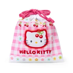 ハローキティ　巾着＆菓子　チェック柄　チェリー