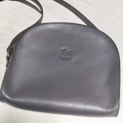 【大人気】IL BISONTE イルビゾンテ ハーフムーン ショルダーバッグ グレー 本革 レザー 正規品 完売色