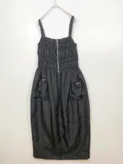 美品 emmi エミ 13WFO242008 定価24200円 シャーリングワーク ワンピース size1/黒 ■■◎レディース