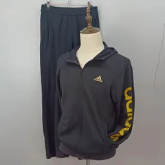 adidas　Мサイズ　ジャージ 上下セット　スウェット　ブラック　ゴールド　アディダス　【0045】