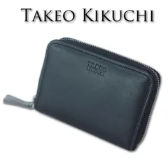サンプル品 タケオキクチ TAKEO KIKUCHI 牛革 コインケース 小銭入れ ヘリテージ ブラック 黒 メンズ レザー ミニ財布