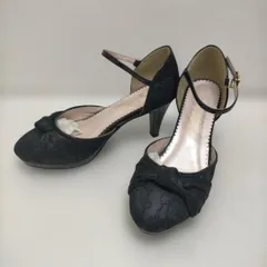 NICOLE Selection ブラック レース パンプス ストラップ付き 黒 フォーマル 結婚式 パーティー 発表会 レディース 上品 デザイン ヒール シンプル 260108-6T