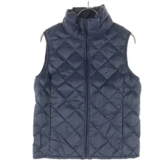 UNIQLO ユニクロ ナイロン ノースリーブ ウルトラライト ダウンベスト S ネイビー レディース 古着