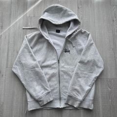Stussy グレー ジップアップパーカー Mサイズ - メルカリ