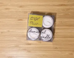 【エコ素材×癒しの香り】パームヤシ製アロマティーライトキャンドル4個入り - Relax 静かな森の香り