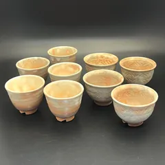 ◼︎未使用保管品◼︎【萩焼】湯呑　2種9客