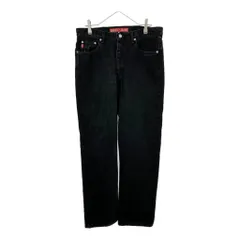 90年代 USA製 GUESS JEANS ゲスジーンズ デニムパンツ ブラック(メンズ W34 L32)中古 古着 X3104