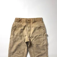 Carhartt カーハート ダブルニー ペインターパンツ ワークパンツ ダックパンツ W32 L34 ブラウン 茶色 鬼フェード ペンキ ペイント ダック地 ハンマーループ ツールポケット 90s USA古着