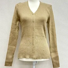 ＊新品未使用＊ リブニットカーディガン カーキベージュ FREE SIZE