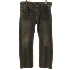 EDWIN エドウィン XV-S ストレートデニムパンツ W34 ブラック系 ジーンズ メンズ 古着