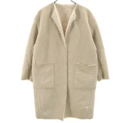 ROPE' ロペ フェイクムートン ムートンコート 36 ベージュ系 レディース 古着