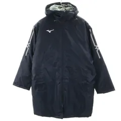美品 Mizuno ミズノ トレーニング 中綿 ベンチコート M ネイビー 箱根駅伝100回記念 メンズ 古着