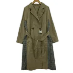 niko and... ニコアンド タグ付き チェック ハギ BIG トレンチコート size表記なし/ブラック(ベージュ×ブラック系×ホワイト系)