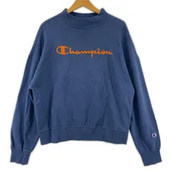Champion チャンピオン 裏毛 ロゴ刺繍スウェット sizeMEDIUM/ブルーグレー
