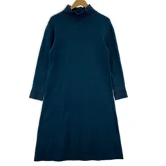 UNTITLED アンタイトル ウール ハイネックワンピース size1/ブルー系