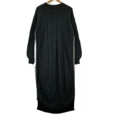 STYLE DELI スタイルデリ 異素材切替 ニットワンピース size02/ダークグレー×グレー