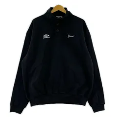 UMBRO アンブロ ×Grand Collection 裏起毛 ハーフボタンスウェット sizeM/ブラック