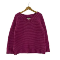 Ungrid アングリッド Vネック オフショルダーニット sizeF/ピンク