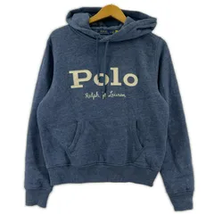 POLO RALPH LAUREN ポロ ラルフローレン 裏起毛 ロゴパーカー sizeS/ブルー系
