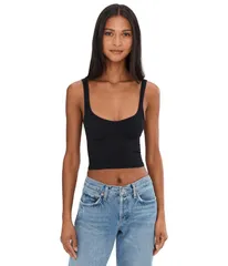 フリーピープル レディース トップス シャツ Free People Meg Seamless Crop Black ブラック