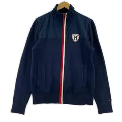 TOMMY HILFIGER トミーヒルフィガー ジップアップ ニットカーディガン sizeXS/ネイビー
