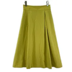 美品 UNTITLED アンタイトル タグ付き Aライン フレアロングスカート size1/イエロー系