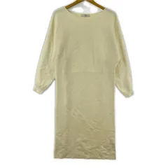 eimy istoire エイミーイストワール ボートネック タイト ニットワンピース sizeF/アイボリー