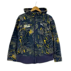 PUMA プーマ 総柄 ジップアップパーカー size160/ネイビー系