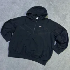 ナイキ ウィンドブレーカー ブラック フード ジップアップ