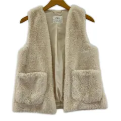 ZARA ザラ フェイクファーベスト size140cm/アイボリー