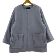 SHIPS シップス ジップアップ ノーカラーコート size36/ライトブルー
