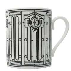 エルメス HERMES 食器 H DECO アッシュデコ マグカップ No1 磁器 ホワイト×ブラック 新品 未使用 Hデコ 白 黒 ポーセリン  P037031P 【箱】【中古】