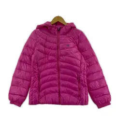 adidas アディダス フーデッドダウンジャケット sizeL/ピンク