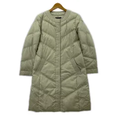 iCB アイシービー ダウン ノーカラーコート size9/アイボリー系