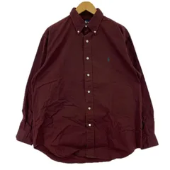 Ralph Lauren ラルフローレン ワンポイント刺繍長袖シャツ sizeM/ボルドー