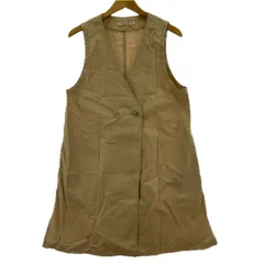 CROCODILE　クロコダイル ロングジレベスト sizeM/ベージュ