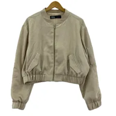 ZARA ザラ ジップアップ サテン ボンバージャケット sizeEUR L/ベージュ
