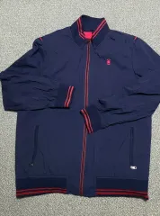 W ANGLE メンズ BEST ベスト ライナー ウィンドブレーカー ジャケット 105 ネイビー/レッド