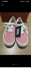 VANS レッド チェッカーボード スニーカー 新品
