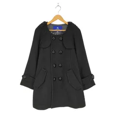バーバリーブルーレーベル BURBERRY BLUE LABEL ノーカラーウールコート レディース JPN：38 