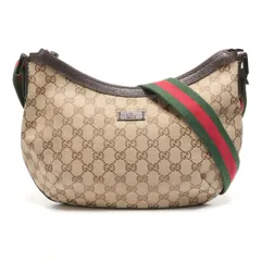 GUCCI グッチ ショルダーバッグ GGキャンバス ハーフムーン【中古】