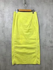 MACPHEE マカフィー トゥモローランド 定価16500円 ストレッチコーデュロイ Iラインマキシ スカート size36/黄 ■■レディース